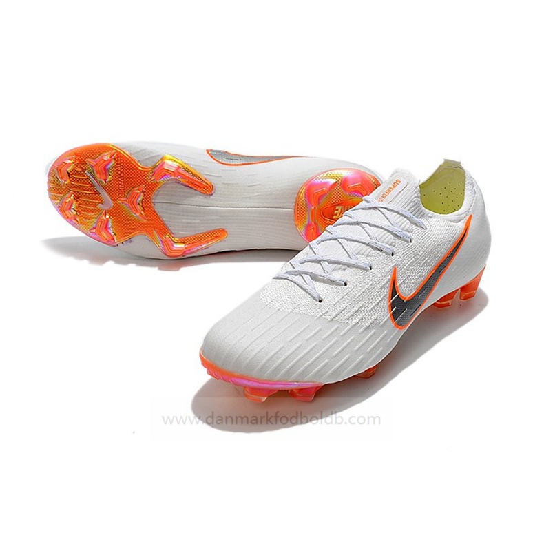 Nike Mercurial Vapor 12 Elite FG Damer – Hvid Orange